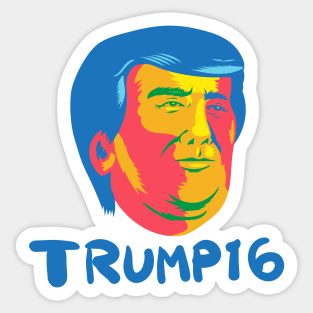 Donald Trump 2016 President Cartoon Sticker